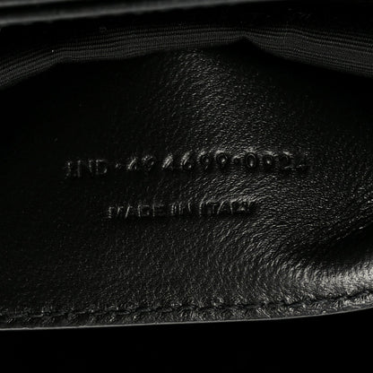 Calfskin Y Quilted Monogram Small Loulou Chain Satchel Black