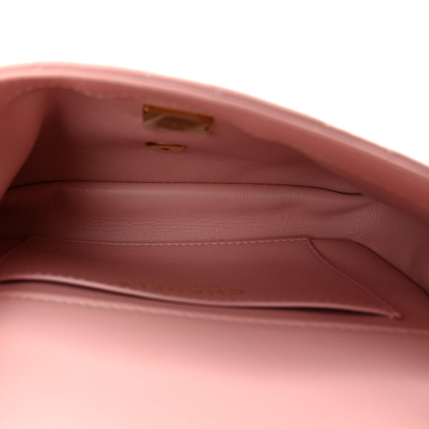 Lambskin Quilted Mini Heart Charms Flap Light Pink