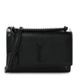 Calfskin Medium Monogram Sunset Satchel Black