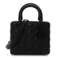 Ultra Matte Calfskin Cannage Medium Lady Dior Black