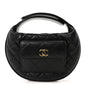 Caviar Quilted Polly Pocket Pouch Hobo Black
