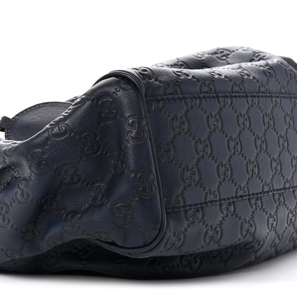 Guccissima Medium Sukey Tote Navy