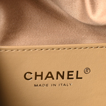 Caviar Quilted Medium Chanel 25 Handbag Dark Beige