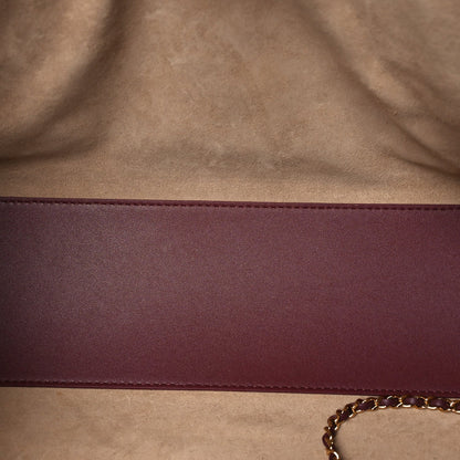 Calfskin Archetype Small Shopping Tote Dark Burgundy