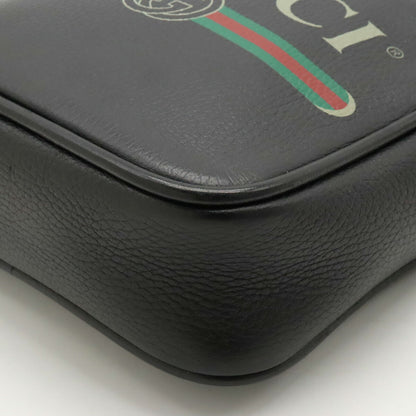 Gucci Leather Gucci Print Shoulder Bag 523591