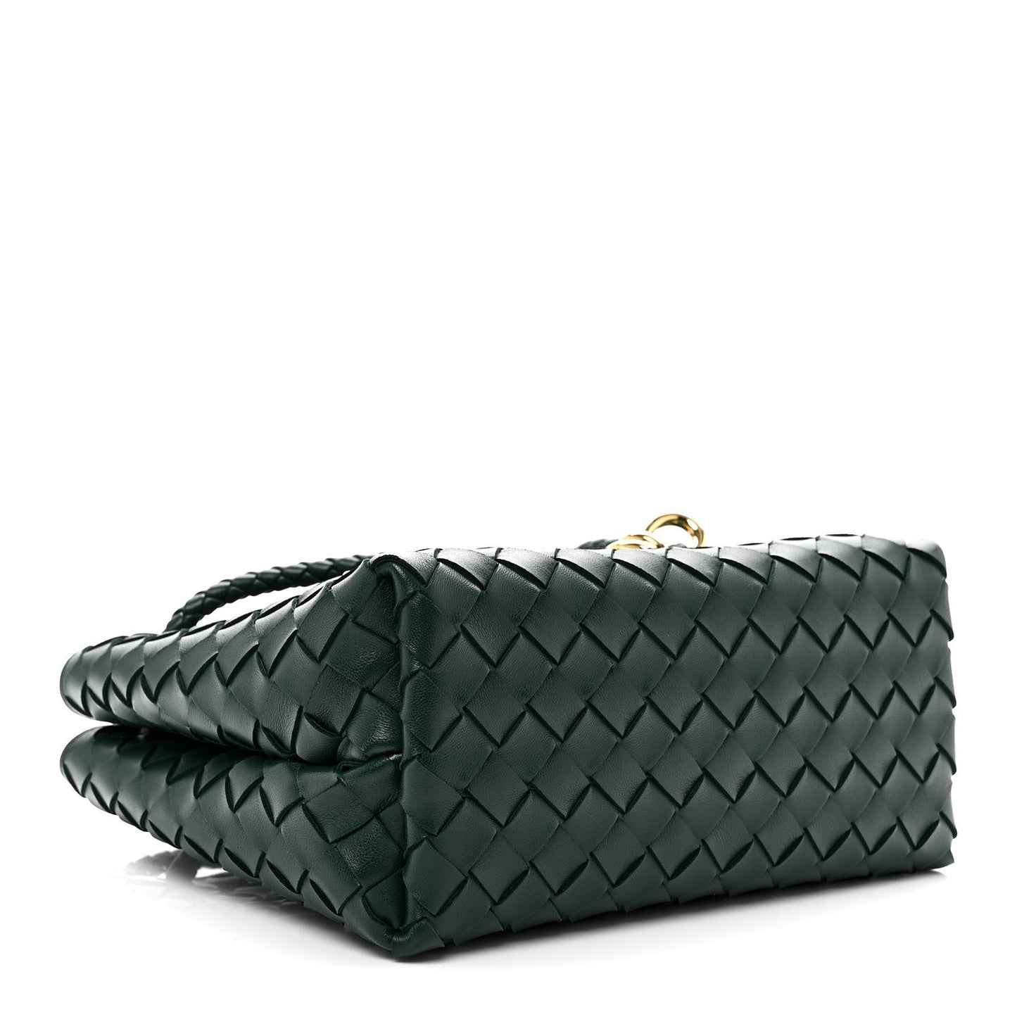 Nappa Intrecciato Small Andiamo Shoulder Bag Emerald Green