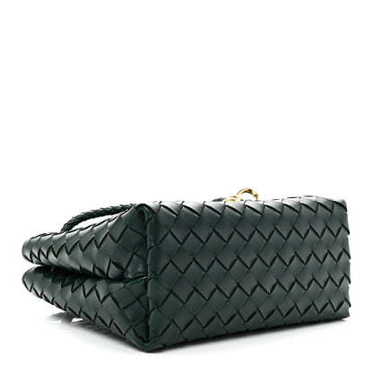 Nappa Intrecciato Small Andiamo Shoulder Bag Emerald Green