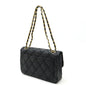 Chanel Wild Stitch Matelasse Coco Mark 2way Shoulder Bag Leather Handbag