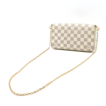 Louis Vuitton Pochette Felicie Damier Azur 2way Shoulder Bag