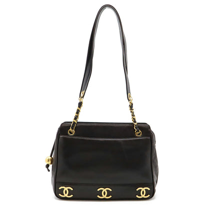 Chanel Triple Coco Leather 2way Shoulder Bag