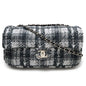 Chanel Nylon Tweed Print Coco Mark Chain Shoulder Bag Shoulder Bag