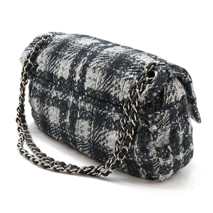 Chanel Nylon Tweed Print Coco Mark Chain Shoulder Bag Shoulder Bag
