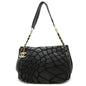 Chanel Lambskin Coco Mark Shoulder Chain Flap Bag Black Gold Hardware
