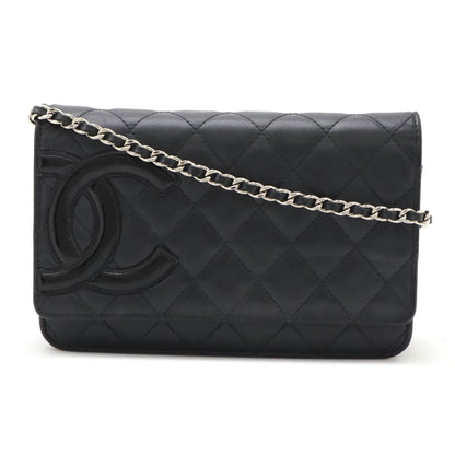Chanel Calfskin Cambon Line Chain Wallet Shoulder Bag A46646