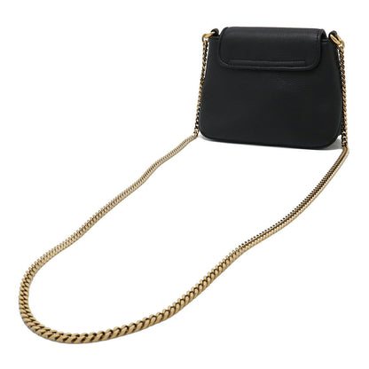 Gucci Double G Detail Leather Shoulder Bag
