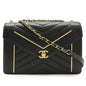 Chanel V Stitch Chevron Coco Mark Lambskin Shoulder Bag
