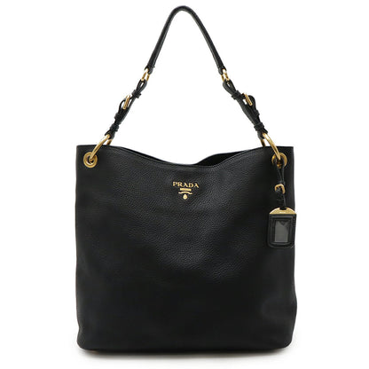 Prada VIT.DAINO Shoulder Bag Leather Black BR4892