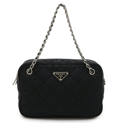 Prada TESSUTO IMPUNTU Nylon Leather Shoulder Bag