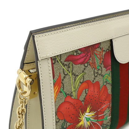 Gucci Ophidia GG Flora PVC Leather Chain Shoulder Bag