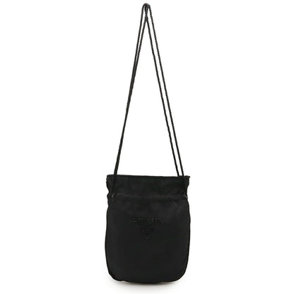 Prada Beads Logo Nylon Shoulder Bag