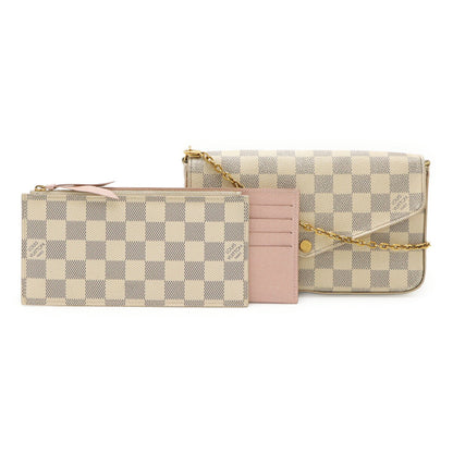Louis Vuitton Pochette Felicie Damier Azur 2way Shoulder Bag