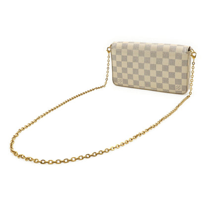 Louis Vuitton Pochette Felicie Damier Azur 2way Shoulder Bag