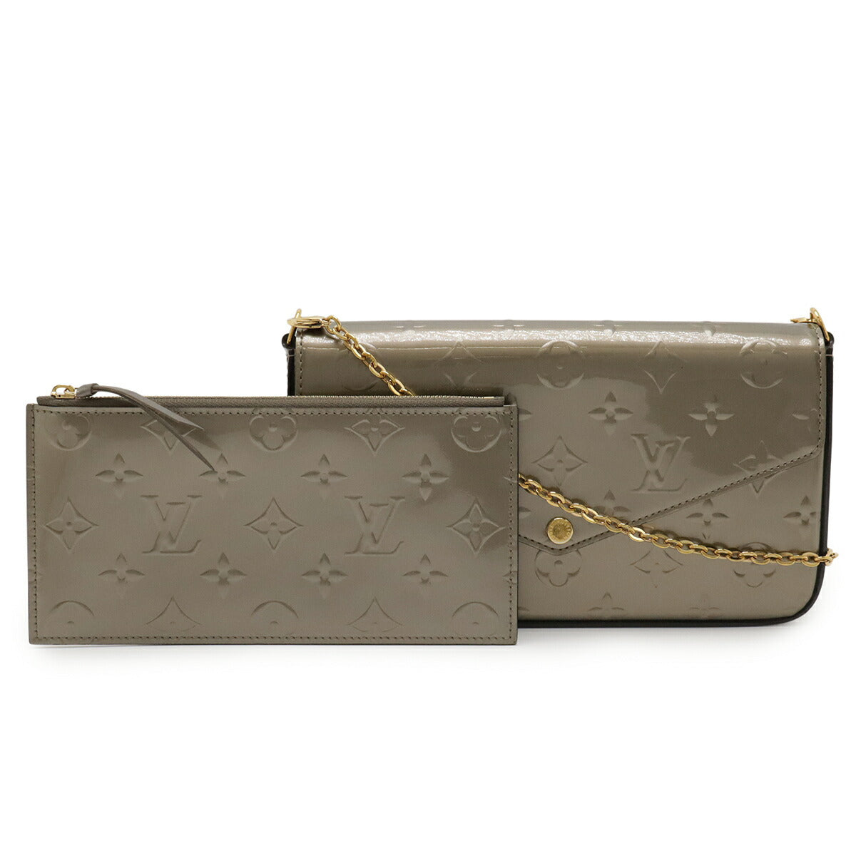 Louis Vuitton Pochette Felicie Monogram Vernis 2way Shoulder Bag