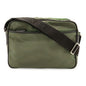 Prada Logo Jacquard Nylon Leather Shoulder Bag