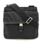 Prada Logo Jacquard Nylon Leather Shoulder Bag