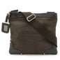 Prada Logo Jacquard Canvas Leather Shoulder Bag