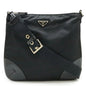 Prada Triangle Logo Nylon Leather Shoulder Bag