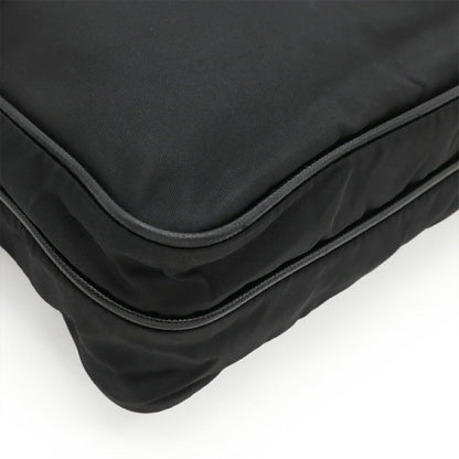Prada Triangle Logo Nylon Leather Shoulder Bag