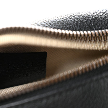 Grained Calfskin Small Logo Belt Bag Black
