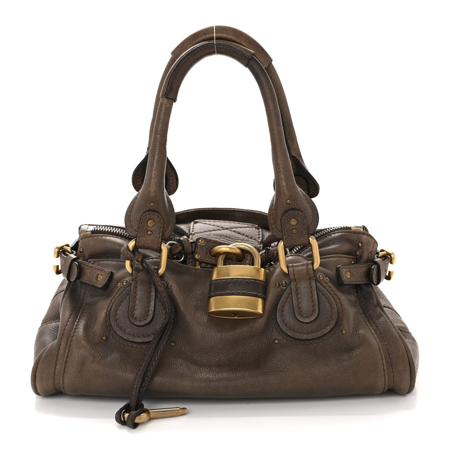 Calfskin Medium Paddington Satchel Chocolate