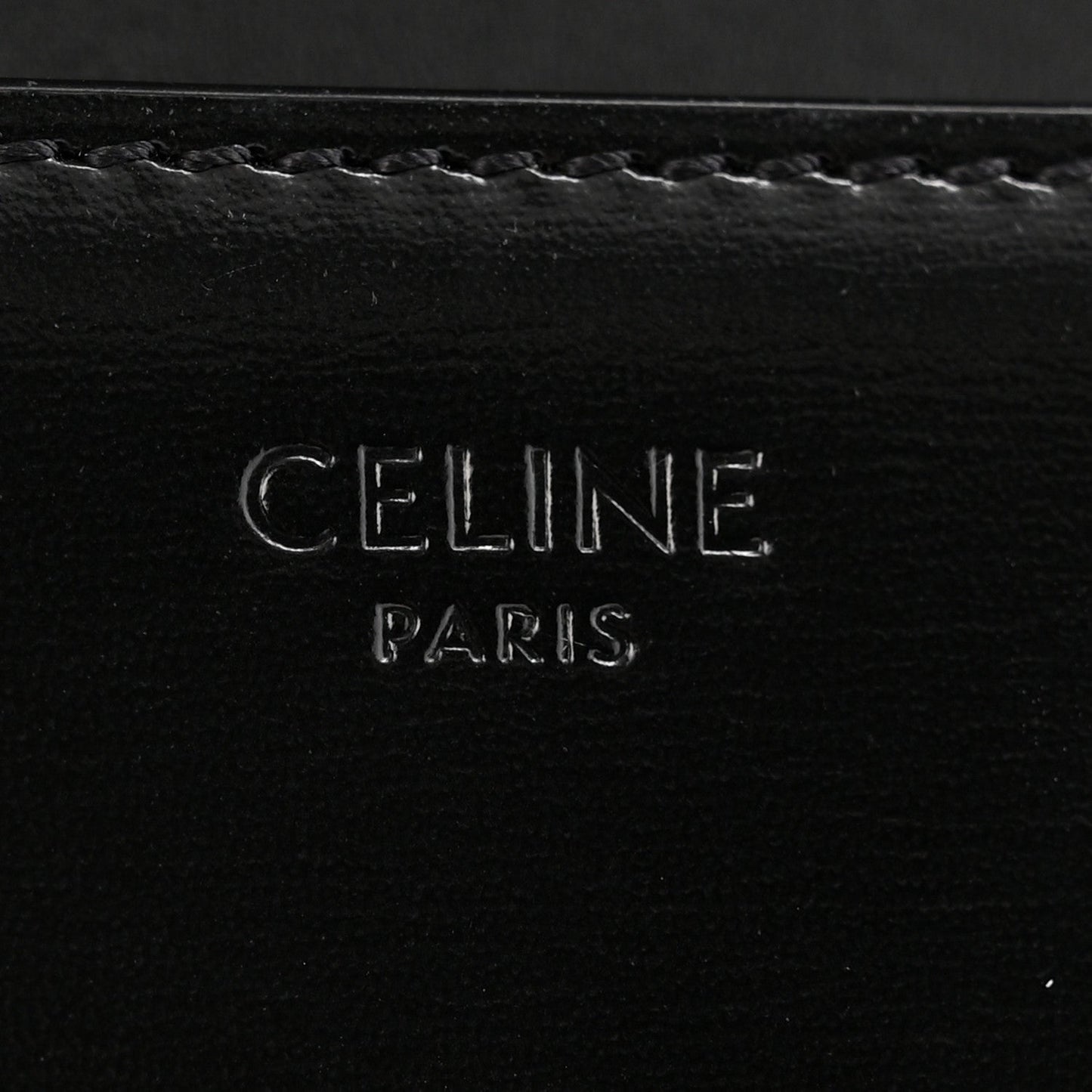 Shiny Calfskin Triomphe Chain Bag Black