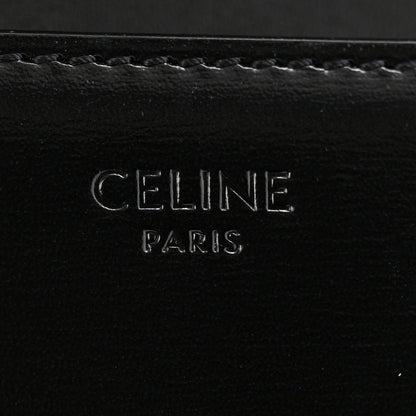 Shiny Calfskin Triomphe Chain Bag Black