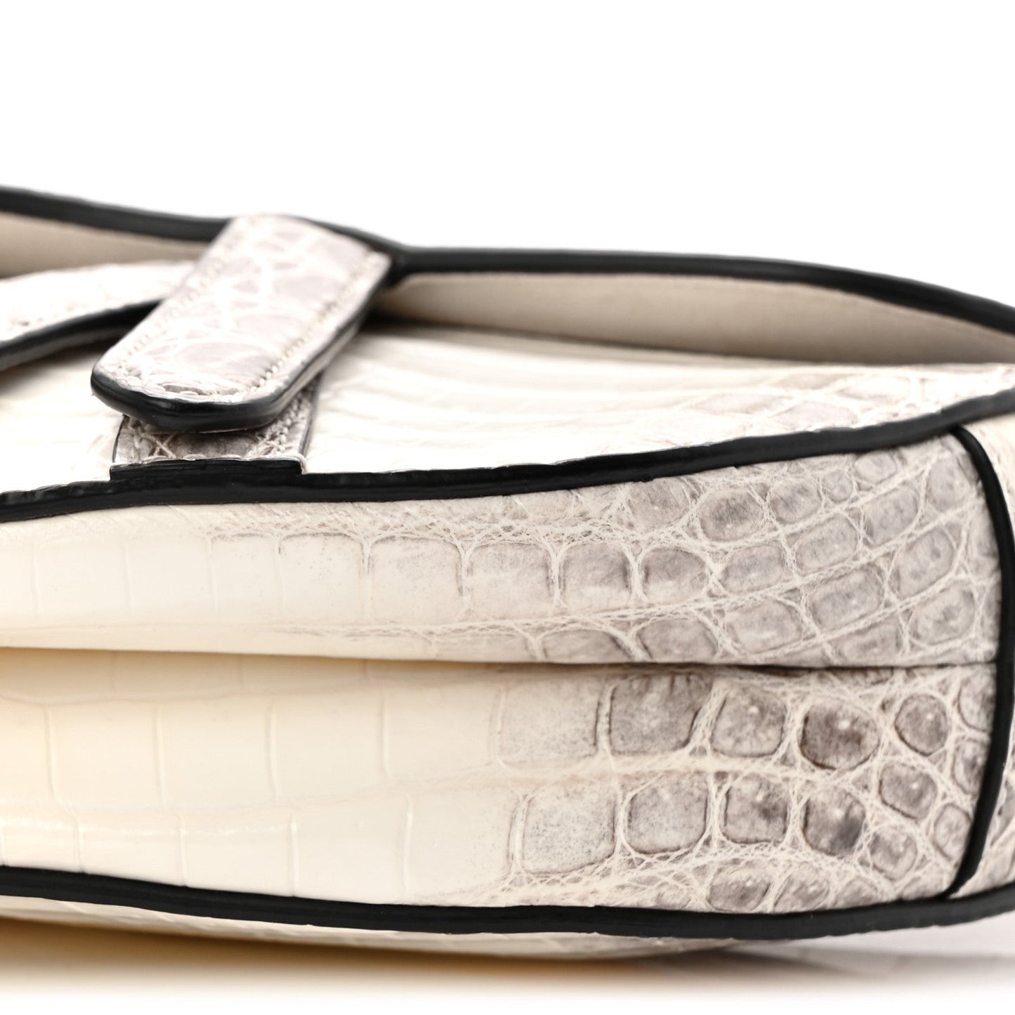 Niloticus Crocodile Himalaya Mini Saddle Bag Latte