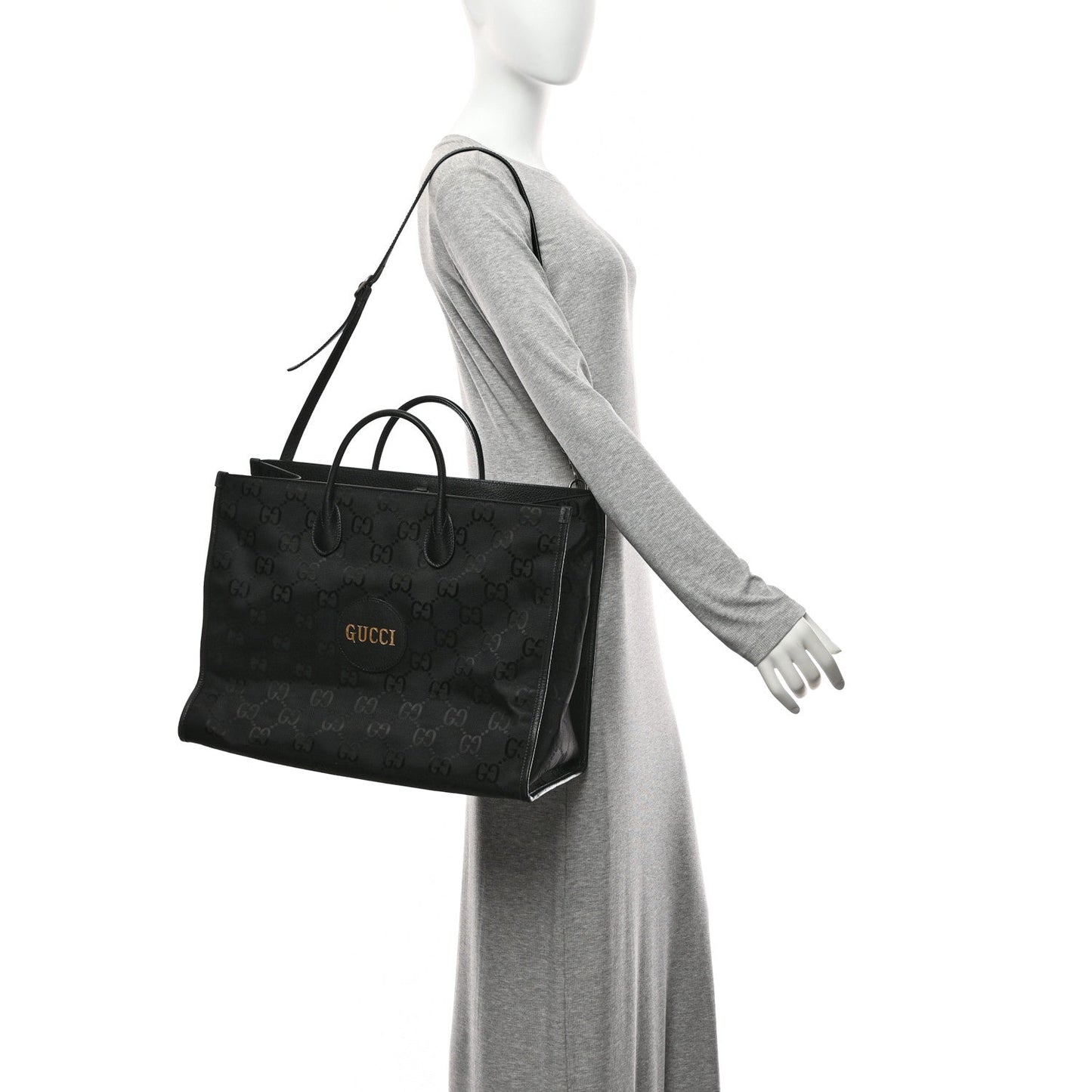 Econyl Nylon Monogram Large Off The Grid Tote Bag Black
