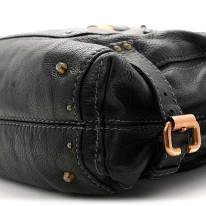Calfskin Paddington Hobo Black