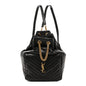 Lambskin Matelasse Monogram Joe Backpack Black