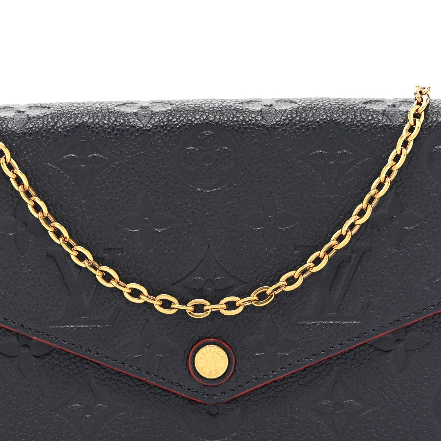 Empreinte Pochette Felicie Chain Wallet Marine Rouge