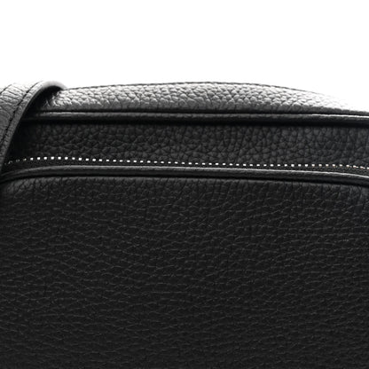 Grained Calfskin Small Camera Bag Black