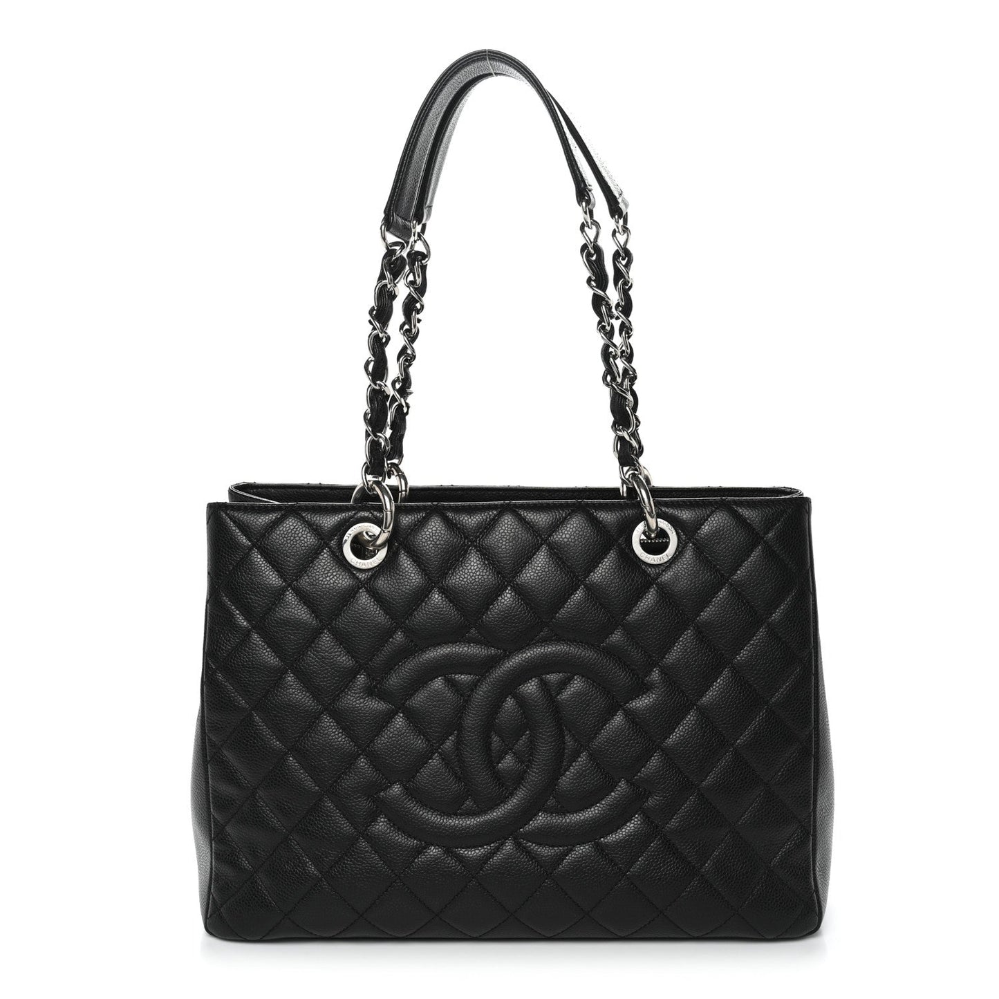 Caviar Quilted Grand Shopping Tote GST Black