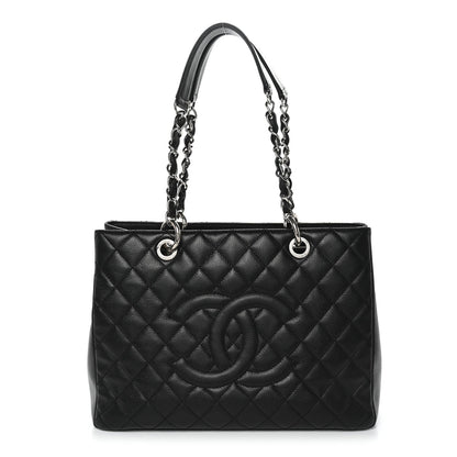 Caviar Quilted Grand Shopping Tote GST Black