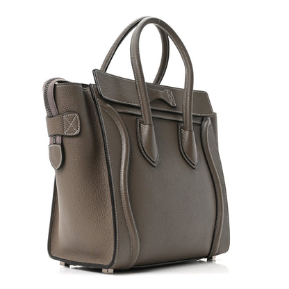 Drummed Calfskin Micro Luggage Souris