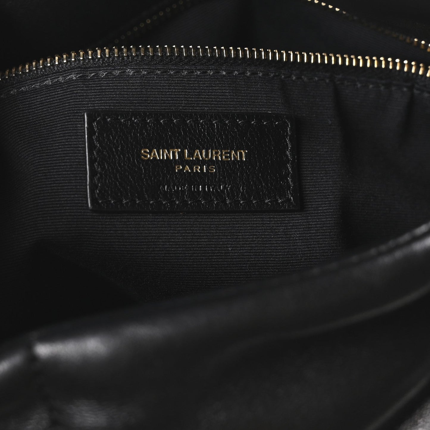 Lambskin Quilted Medium Loulou Puffer Monogram Chain Satchel Black