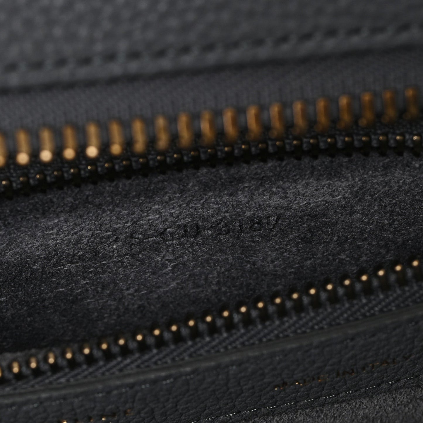 Baby Drummed Calfskin Micro Luggage Kohl