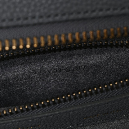 Baby Drummed Calfskin Micro Luggage Kohl