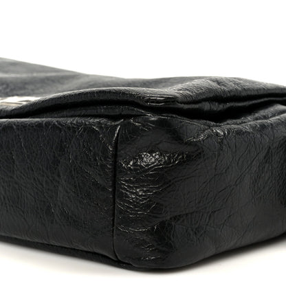 Arena Calfskin Small Monaco Flap Bag Black