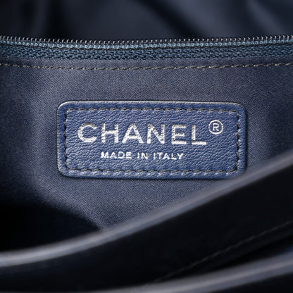 Lambskin Quilted Jumbo Chanel 3 Flap Navy